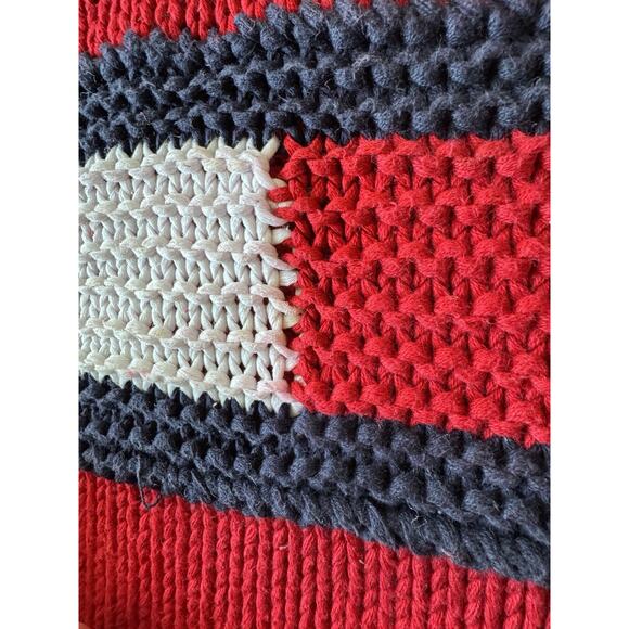 Tommy Hilfiger Hand 3D Chunky Knit Turtleneck Sweater Large Vintage 90s Big Logo - Picture 13 of 13